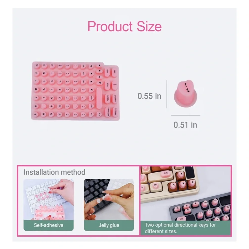 Raised Keyboard Stickers for Long Nails